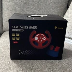 Red Game Steering Wheel for Kids